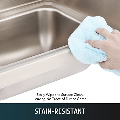 WILPREP Commercial Stainless Steel Sink for Hand Washing, NSF Commercial Utility Sink with Faucet and Side Splash, Wall Mount Kitchen for Restaurant Bar RV Bathroom Laundry Room (17 x 15 Inches)