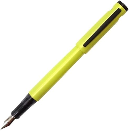 Miniatura 2 de Pilot - Pluma estilográfica luminosa, punta media, color amarillo activo, FLT-2SR-AYM, tinta negra, con lápiz capacitivo original, bolígrafo táctil