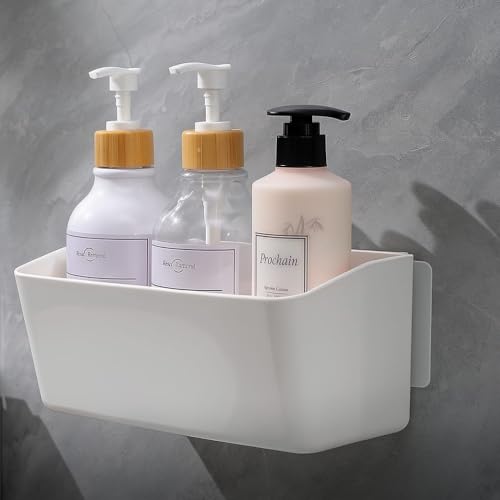 Image of Puno Wall Mounted Bathroom Shelf Organizer | Self-Adhesive Shower Storage Rack | Multipurpose Wall Shelf for Kitchen & Bathroom