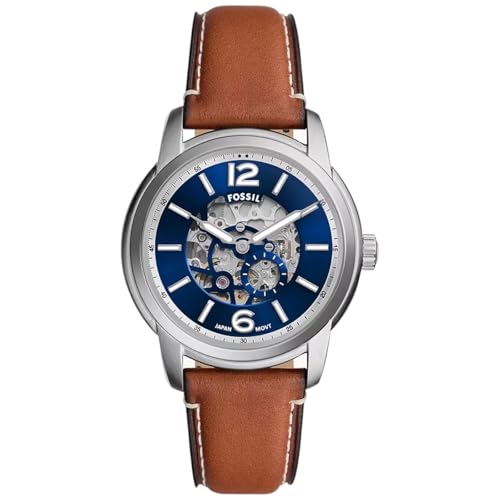 Montre automatique pour homme Fossil Heritage bracelet cuir ou acier inoxydable étanche