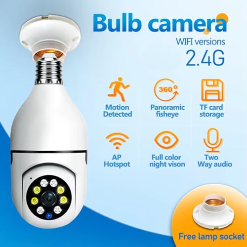 Maizic Smarthome 3MP WiFi Bulb CCTV Camera 300 g - Image 4