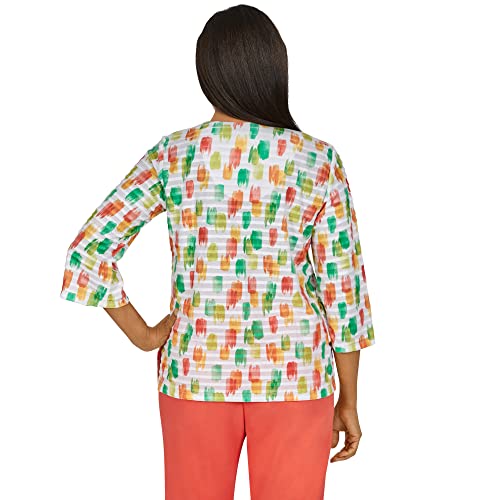 Haut tropical multicolore avec mini volants romantiques - 2