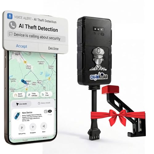 Image of ChawkiDar Anti-Theft Alarm & Two Wheeler Tracking System - Real-Time Vehicle Security with Instant Alerts, Universal Fit 1 Year Subscription