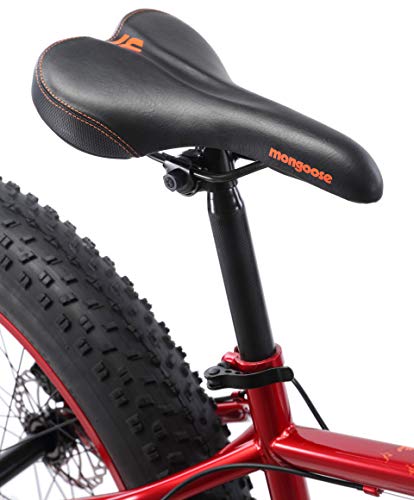 Mongoose Aztec Mens and Womens Fat Tire Bike, 18-Inch Steel