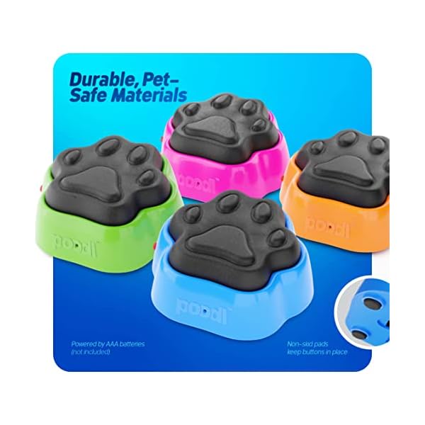 PawTalk-Recordable-Dog-Buttons-Talking-Buttons-for-Pet-Communication-Gifts-Games-Stuff-for-Dogs-Speaking-Button-for-Dog-Training-Teach-Your-Dog-to-Communicate-Through-Words-Gift-Set-of-4 PawTalk Recordable Dog Buttons - Teach Your Dog to Communicate