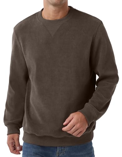 Sailwind Men's Corduroy Sweatshirt Casual Long Sleeve Crewneck Pullover Sweatshirts4