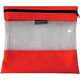 Lyle See Your Stuff Clear Storage Bags, 10 by 11-Inch, Tangerine