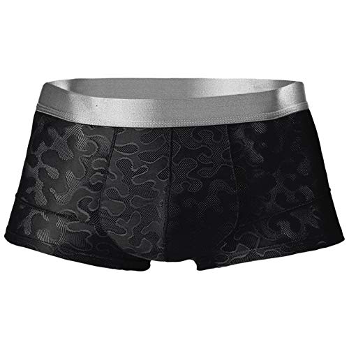 QWUVEDS Herren Unterhosen Boxershorts Unterhosen Herren Boxershorts Sexy-Muster Slip für Männer, Flache Boxer Seide im EIS Netz Unterwäsche Herren Sexy Unterhosen Jungen Unterhosen männer Slip