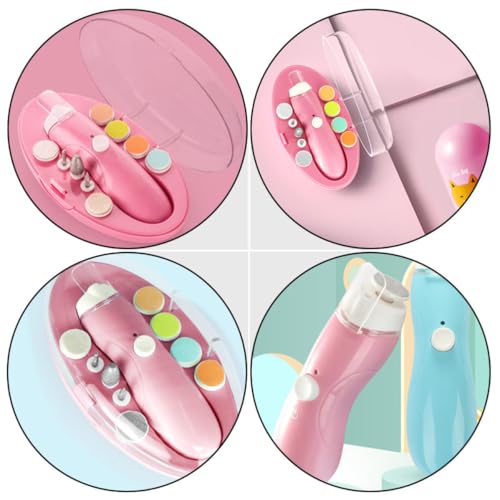 WATIIFUFU Affûteur Électrique Portable 9 Têtes en Abs Fonction Ajustable, Batterie 300ma, pour Limage et Soin des Ongles en Situation Mobile ou Professionnelle – vue 5