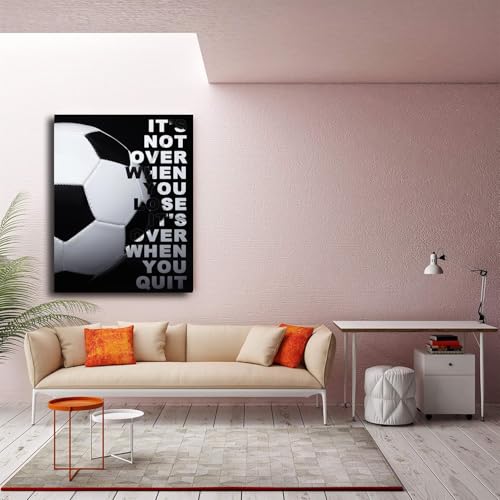 Dafun Art Soccer Motivational Canvas Print Inspirational Wall Art 32"x24" by Dafun Art - Used condition - Image 2