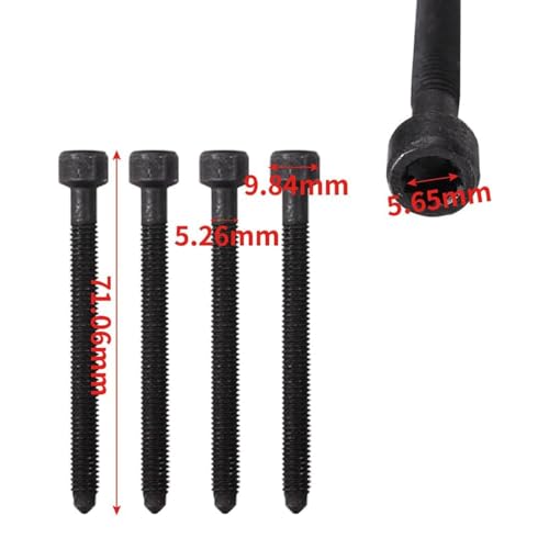 ACOLY Injektorschrauben, 4 Stück, kompatibel mit VW Audi Skoda Seat 1.9 TDI PD 8v, Injektorklemme, Dehnschrauben 038103385A