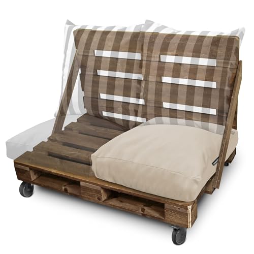 HAPPERS Cojín de Suelo Toldotex Antimanchas Multiusos para Exterior, Banco, Sofá Palets, Chill out – Liso Crudo 60x80 - imagen 2