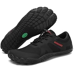 SAGUARO Uomo Scarpe Barefoot Donna Minimaliste da Trekking e Ginnastica Leggere e Comode da Acqua Antiscivolo da Spiaggia Unisex Nerocarbonio 44 EU