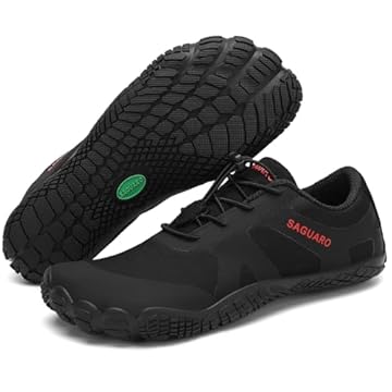 SAGUARO Uomo Scarpe Barefoot Donna Minimaliste da Trekking e Ginnastica Leggere e Comode da Acqua Antiscivolo da Spiaggia Unisex Nerocarbonio 44 EU