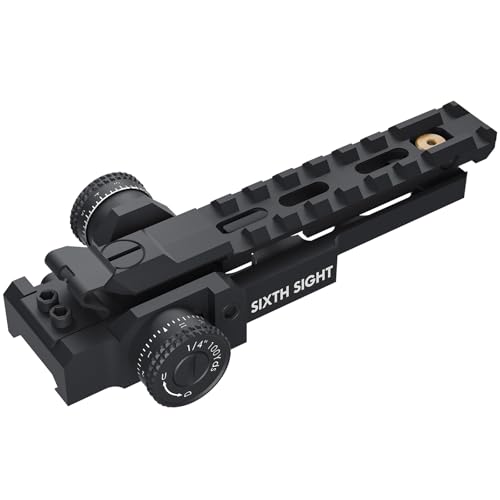 Sixth Sight Picatinny Rail Riser Adjustable Windage and Elevation, Optic Riser Universal Picatinny Rail Mount, Scope Mount Sight Riser for Red Dot Sight, Thermal Scope, Night Vision Scope