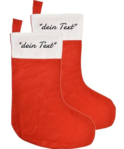 Chaussettes de Noël personnalisées, chaussettes de Saint-Nicolas, chaussettes de Noël – Cadeaux personnalisés avec charme festif pour Noël ou Saint-Nicolas, 35 cm de long., 1 chaussette de Noël, M