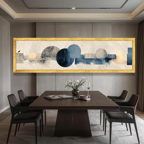 Affiches de cercles bleus pour salon moderne toile géométrique - 2