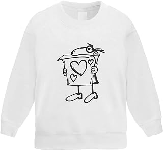 Azeeda 'Heart Sign Man' Kid's Sweatshirt/Jumper (5-6 Years) (KW00047390)