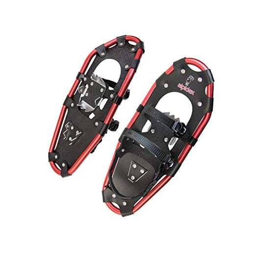 ALPIDEX Raquetas Nieve Aluminio Bolsa Incluida, Color:Black/Red 21