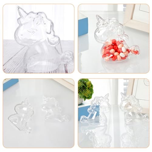 Boîtes en plastique transparent de licorne rangement polyvalent petits objets x24 - 4