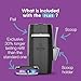 Litter Genie Plus Pail (Black) | Cat Litter Box Waste Disposal System for Odor Control | Includes 1 Square Refill Bag