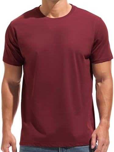 KLIEGOU Men's T-Shirts - Premium Cotton Vertical Grain Texture Te...