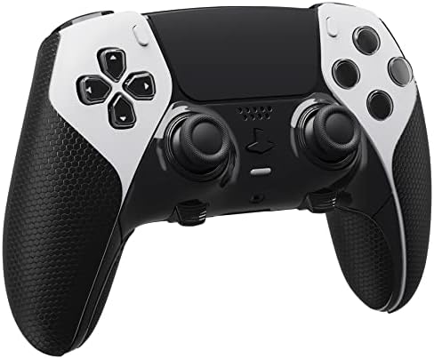 playvital Anti-Skid Sweat-Absorbent Controller Grip for ps5 Edge Wireless Controller, Professional Textured Soft PU Handle Grips Anti Sweat Protector for ps5 Edge Controller - Black