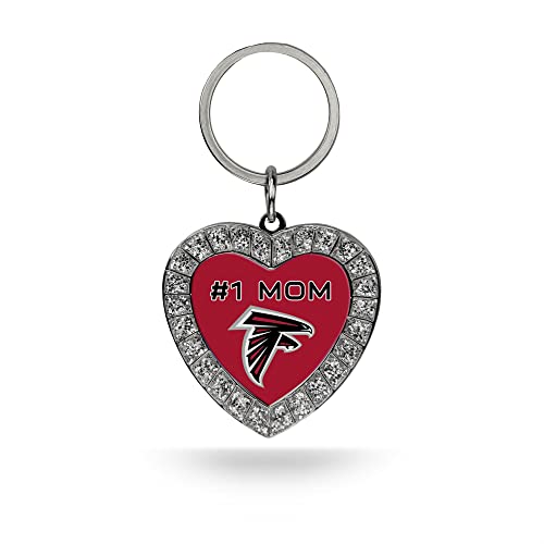 Image of Rico Industries NFL Football Rhinestone Heart Keychain - Great Accessory