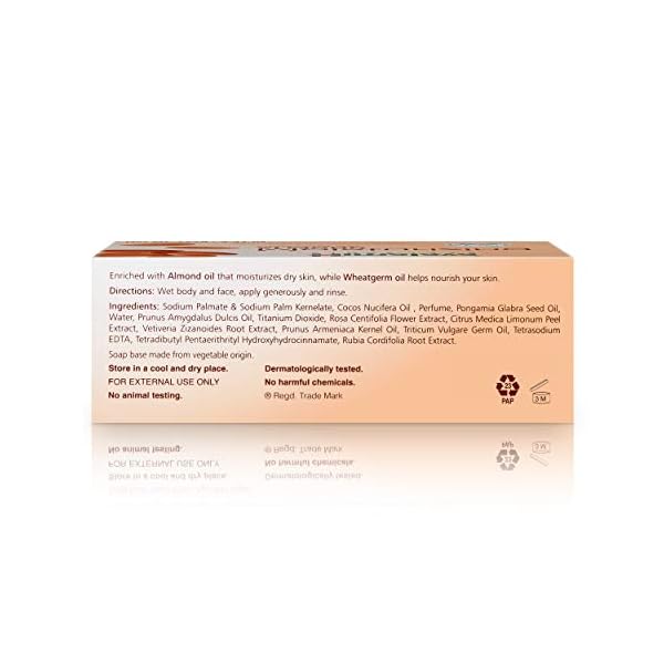 Himalaya moisturizing almond cleansing bar body soap for soft and healthy looking skin 441 oz125 g 6 pack  urban country home decor