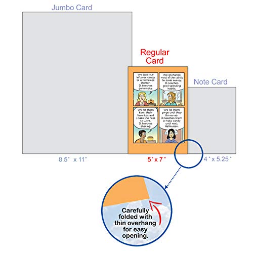 Nobleworks - Happy Halloween Card Funny - Fun Cartoon Humor, Spooky Greeting Notecard With Envelope - Leftover Candy C6248Hwg #TOP3