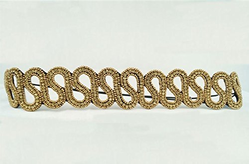 "Andi" Authentic Pink Pewter Headband (Gold)