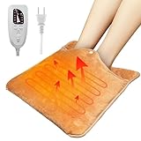 Ninonly フットウォーマー 電気足温器 両面発熱 足温器 足元ヒーター 電気ホットマット ６段階温度調節 4段階タイマー 洗濯機洗濯可 省エネ 寒さ対策 PSE認証済 お宅用/オフィス用 日本語取扱説明書付き(ブラウン)