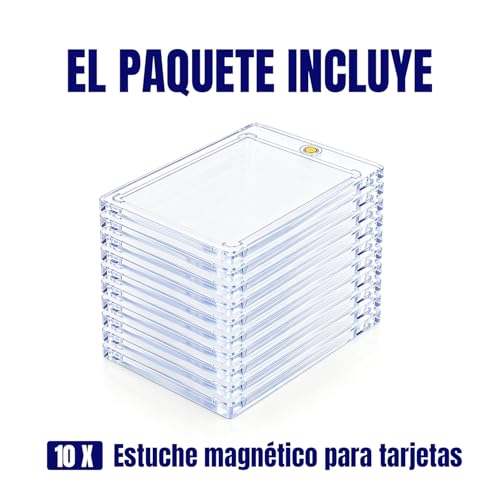 Miniatura 8 de Wigearss 10 Piezas Magnetic Card Holder 35pt Magnéticas Tarjetero Protección Uv Transparentes Para Magic, Mtg, Deportes, Béisbol, Fútbol