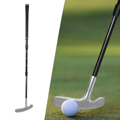 SM SunniMix Taco de Golfe Ajustável para Prática em áreas Externas, para Destros E Canhotos, Preto