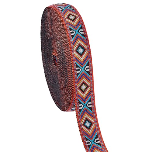 PH PandaHall 10 Yards Vintage Jacquard Ribbon, 3/4 inch Ethnic Style