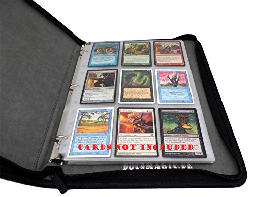 Classeur zip de rangement pour cartes avec 50 pages amovibles à 9 poches