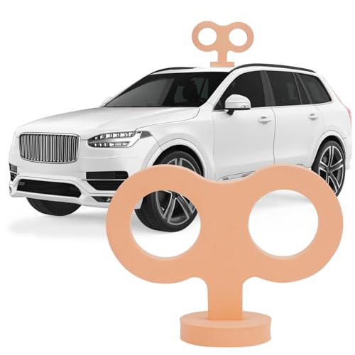 Image of 3D Wind-Up Car Key, Retro Clockwork Decoration for Car Roof, Top, Trunk Lid, Funny EVA Exterior Sticker, DIY Personalized Decoration for SUV, and Truck Models(Light Orange)