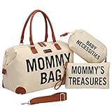Diaper Bag Tote, KABAQOO Mommy Bag for Hospital & Maternity with 2 Organizing Pouches, Large...