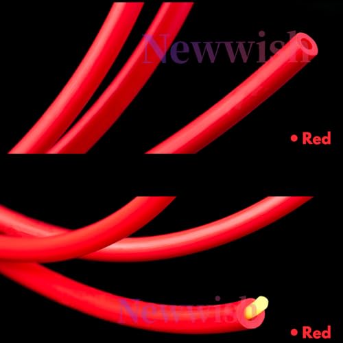 Newwish Tubo PTFE, tubo de PTFE vermelho Teflon Bowden ID 2 mm X OD 4 mm PTFE tubulação para filamen