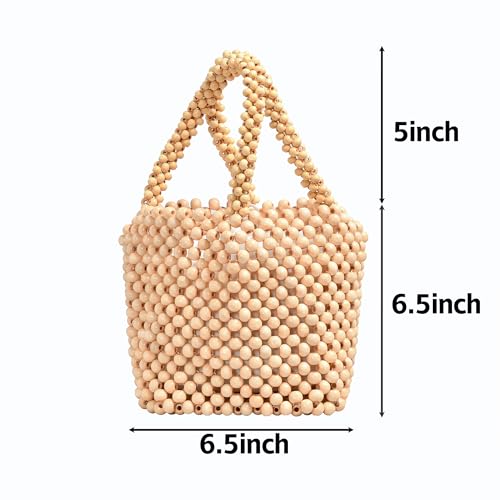 Bolso de mano pequeño de cuentas para mujer miniatura 3