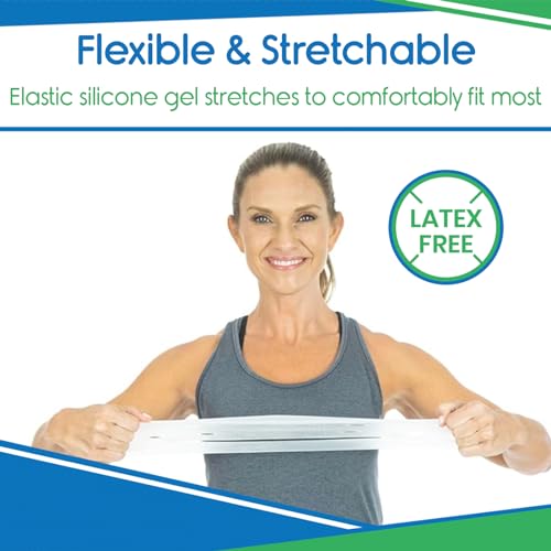 ViveSole Silicone Heel Protectors (2 Pairs) - Gel Guard for Women and Men Moisturizing Relief Blister, Cracked Foot, Plantar Fasciitis, Spurs Soft Cushion Support Protective Insert Sleeve