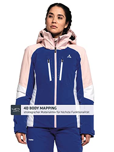 Foto von Schöffel Damen Ski Jacket Naladas L, wind- und wasserdichte Skijacke mit Body Mapping Technologie, atmungsaktive Outdoorjacke mit Unterarmbelüftung und Schneefang, cool cobalt, 34