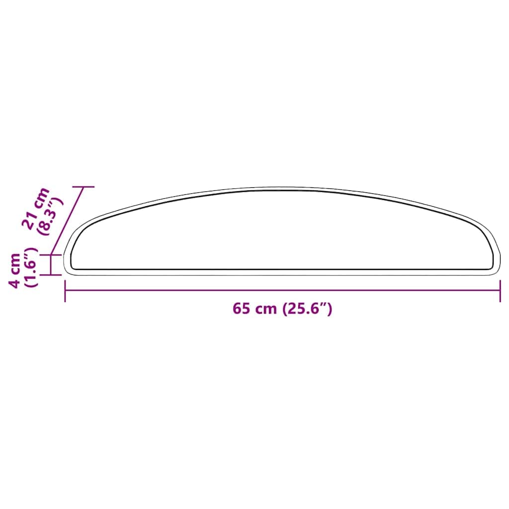 Selbstklebende Treppenschoner 15 Stück Rot 65 x 21 x 4 cm Treppenstufen Matten, Teppich Innen für Treppen, rutschfest Stufenmatten Treppenteppich