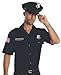 Rubie's Heroes And Hombres Police Uniform Shirt And Hat Costume, Blue, Standard