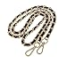 123Arts Synthetic Leather Metal Chain Genuine Replacement Interchangeable Shoulder Bag Strap Bag Accessories with Silk- 43 Inch
