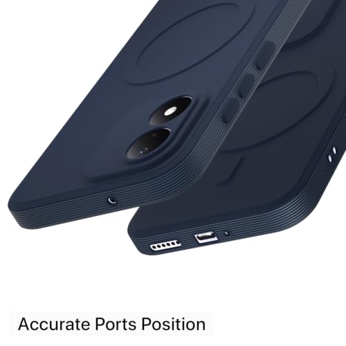 Image of Outlouders Back Cover for Redmi Note 17 5G | Soft Matte Silicone | Magnetic-Safe Logo Design (Magnetic-Safe Not Compatible) | Shockproof | Protective Bumper Case (Blue)
