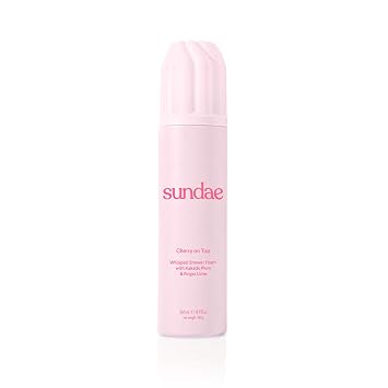 sundae Whipped Shower Foam Strawberries & Cream, Cherry On Top Foaming Body Wash Shower Foam 8.9 fl oz, 265ml 2-pack