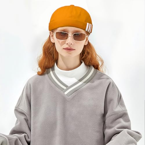 Image of Dome Brimless Hats for Women Men Beanie Docker Cap Sailor Skull Cap