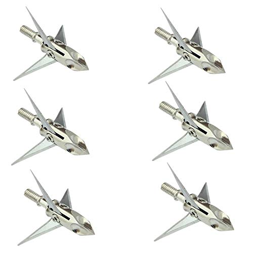 Lieying Archery Ramcat Broadheads 100Gr 3 Blade Arrow Tips Points For Bow Hunting Orignal Pack Arrow Head 6/12/24 Pcs (White,24 Pcs) #TOP24