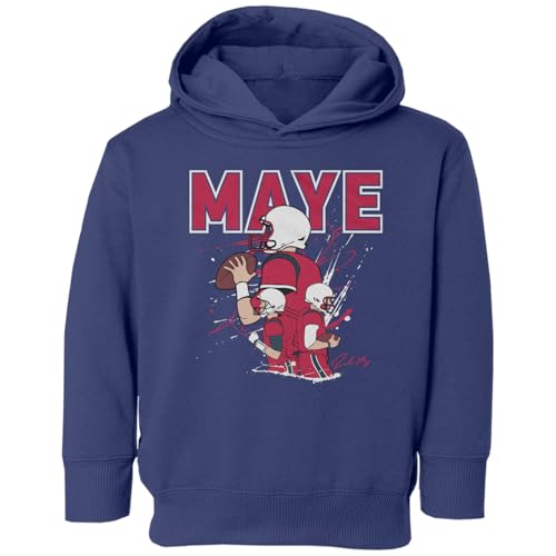 Maye Inspired Football Apparel - New England Fans Toddler Hooded Sweatshirt (Navy, 2T)